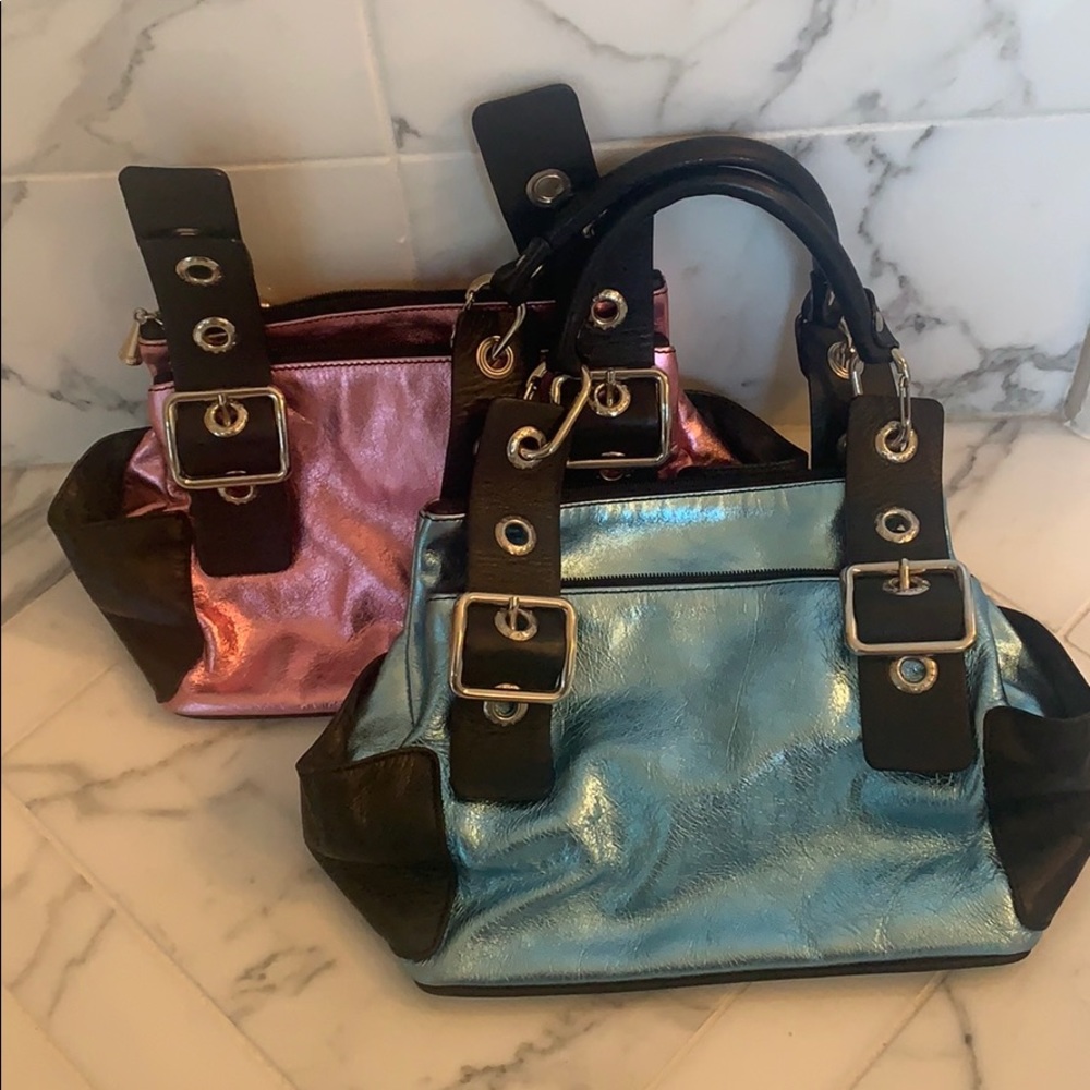 Plinio Visona Metallic Bags Sold together